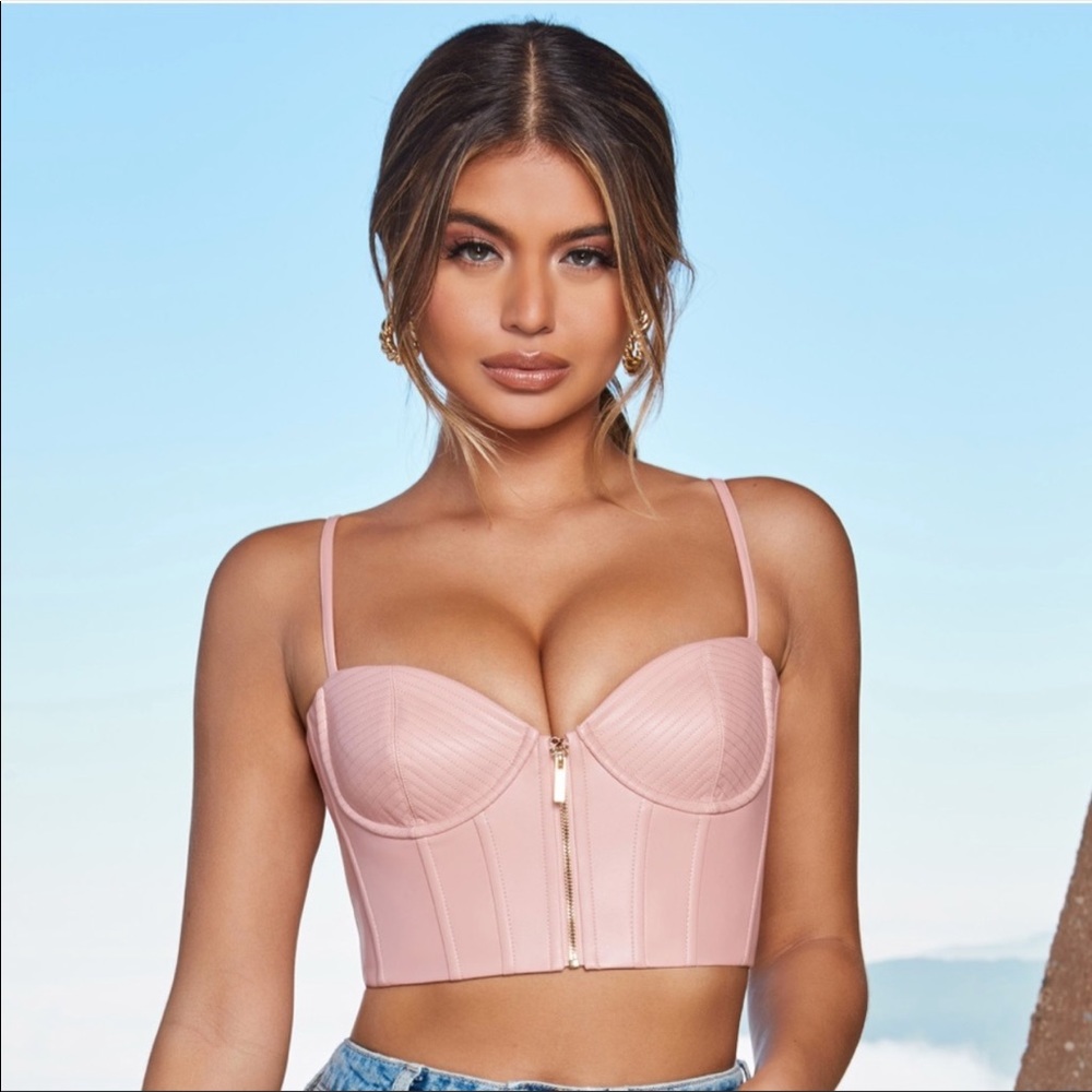 Oh Polly Pink Bustier Top